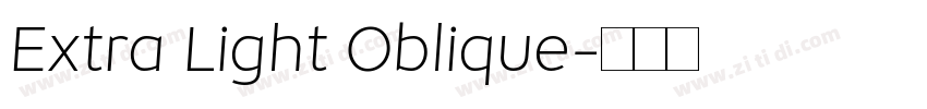 Extra Light Oblique字体转换